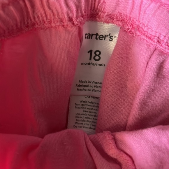 Carter’s 3 Pairs Sweatpants Joggers; 1 Gray, 1 Pink, 1 Blue Size 18m - Picture 4 of 5
